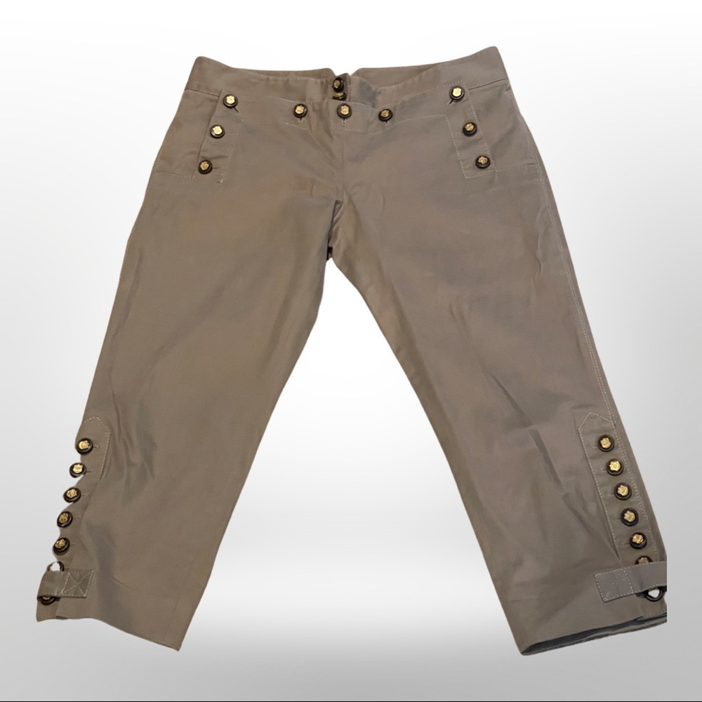 DOLCE & GABBANA cropped trousers with button details